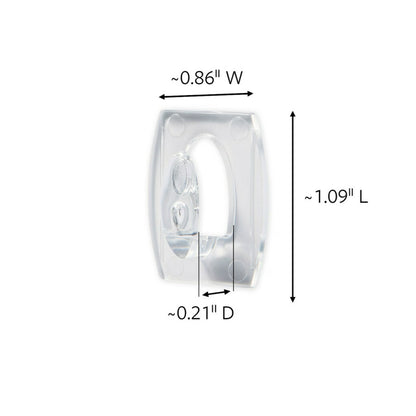 Clear Indoor and Outdoor Light Clips with 12 Hooks and 16 Strips for Hanging Lights