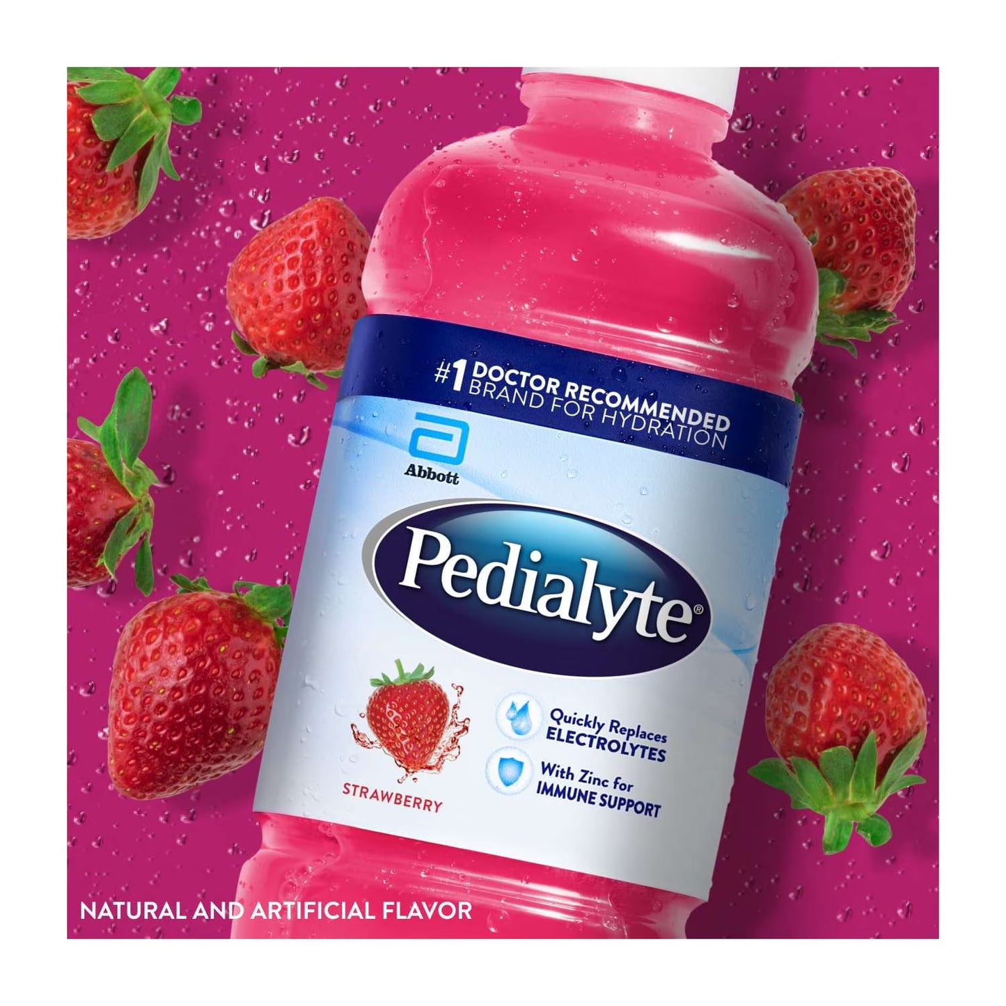 (2 Pack)  Electrolyte Drink, Strawberry, 1 Liter