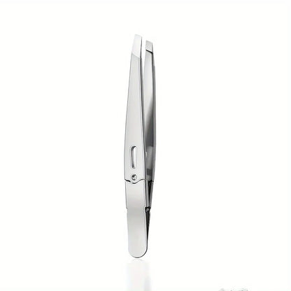 Stainless Steel Eyebrow Tweezers Hollow Colored Tweezers Multi-Purpose Slanted Mouth Tweezers Beard Removal Eyebrow Clip