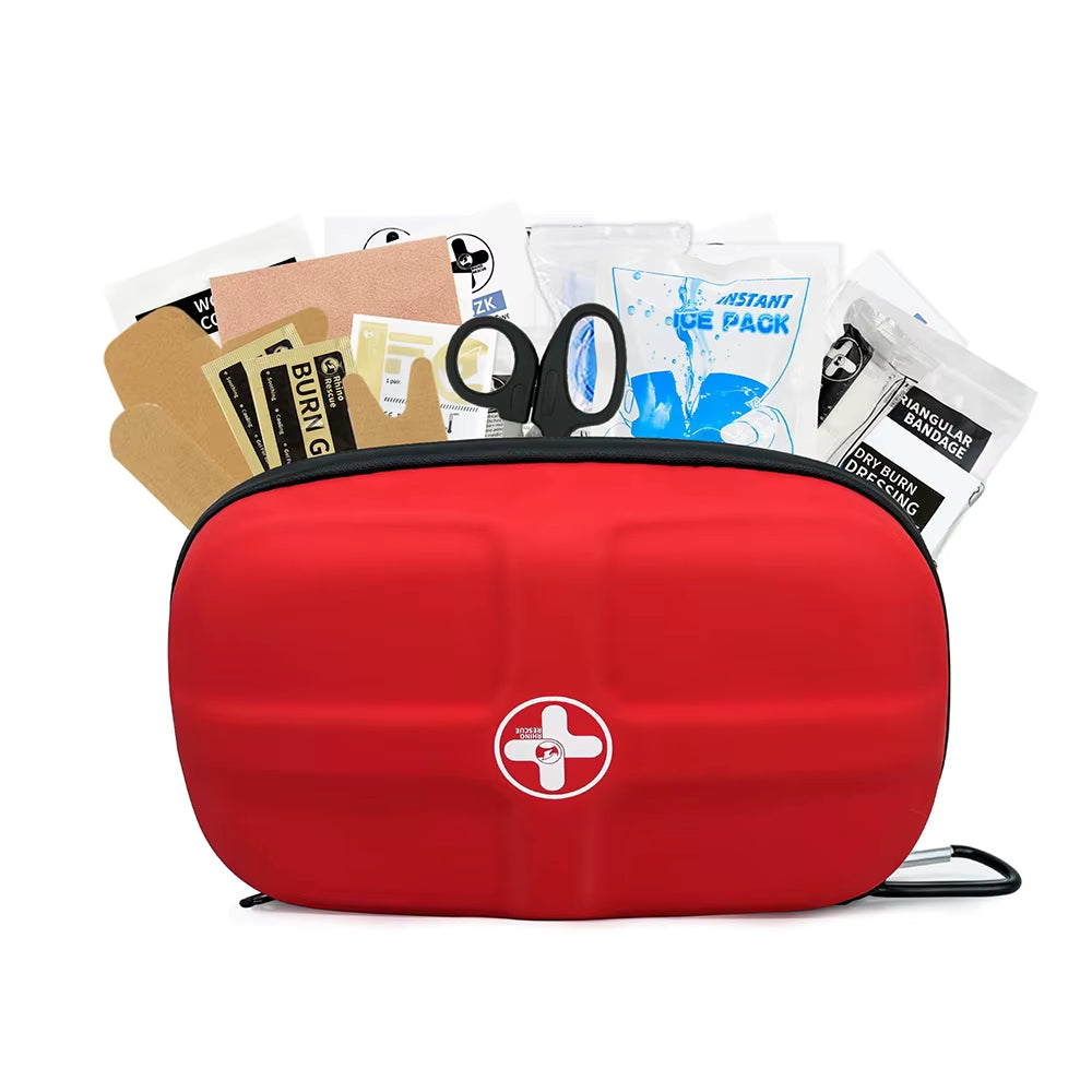 Waterproof Portable First Aid Kit - Emergency Medical Travel Care Kit for Home College Dorm Camping Hiking