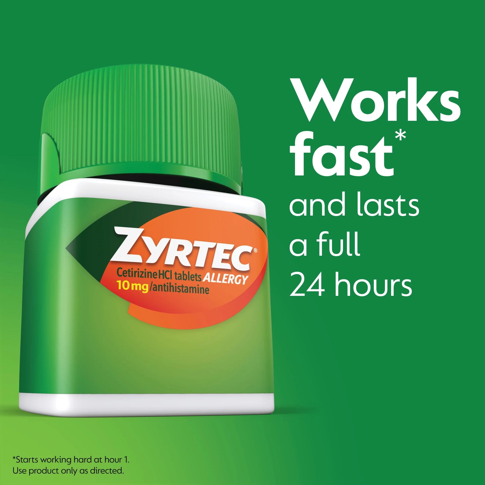 24 Hour Allergy Relief Tablets with 10 Mg Cetirizine Hcl, 90 Count