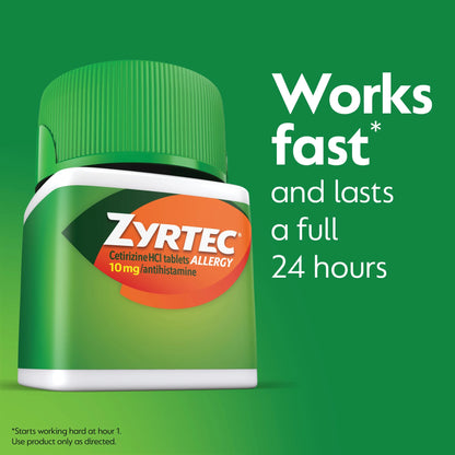 24 Hour Allergy Relief Tablets with 10 Mg Cetirizine Hcl, 90 Count