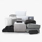 Preferred Dorm Essentials 23-Piece Twin XL Value Pack | Comforter, Sheet Set, Mattress Pad, Topper, Towels, Organization, and Storage | Preston Black and Gray | Graphic Black, Gray, and White