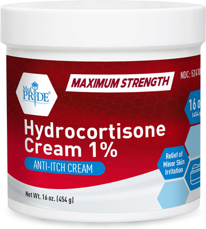 Hydrocortisone Cream 1% Maximum Strength Itch Relief, Bulk 16 Oz Hydro Cortisone