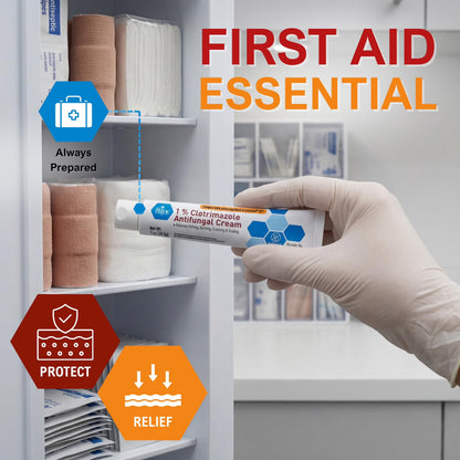 (2 Pack) MED PRIDE Antifungal Cream 1% Clotrimazole – Antifungal Ointment for Jock Itch, Athlete’S Foot & Ringworm, Foot Fungus Treatment Relieves Itching 1Oz