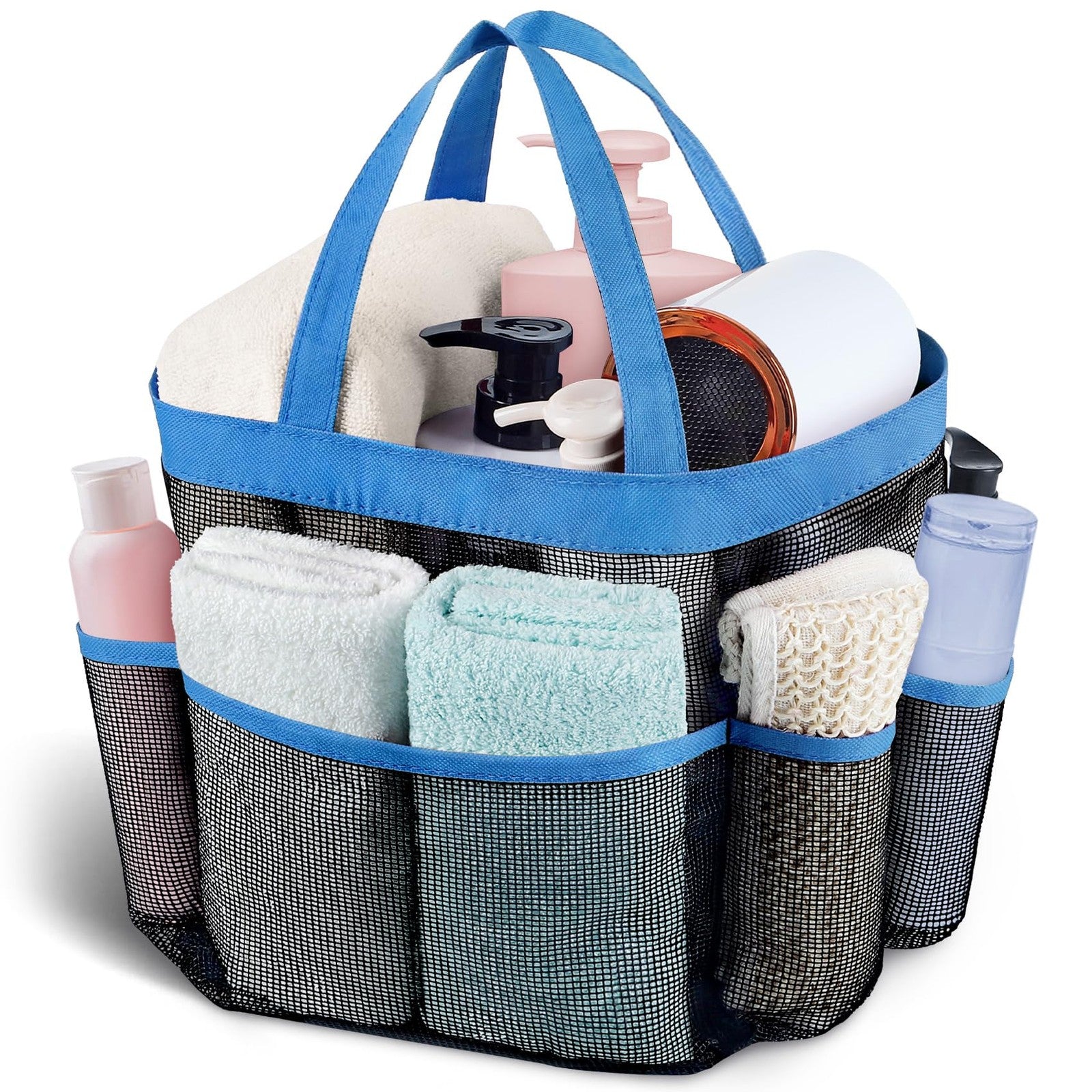 Attmu Mesh Shower Caddy for College Dorm Room Essentials, Hanging Portable Tote