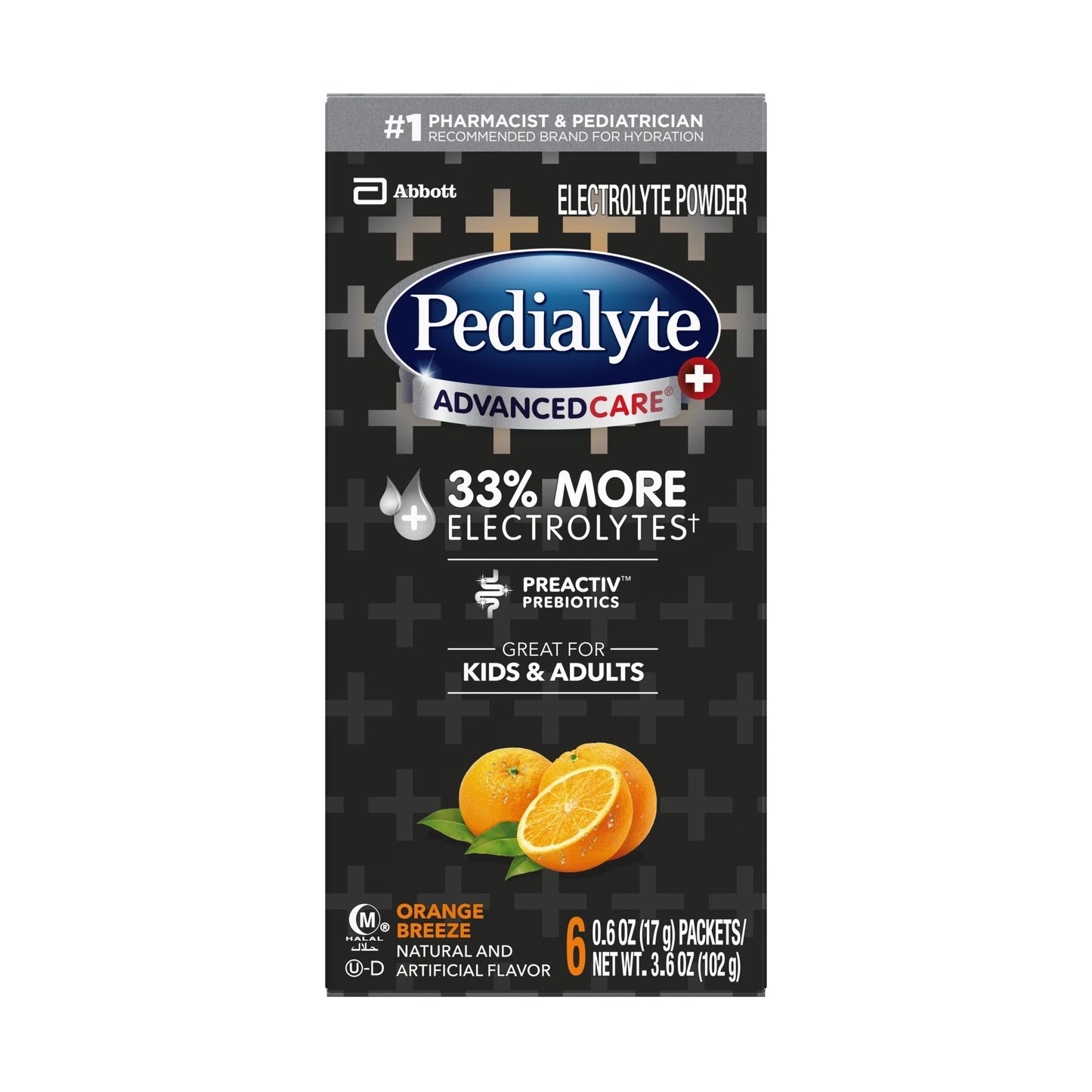 Advancedcare plus Electrolyte Powder, Orange Breeze, 6 Powder Packets
