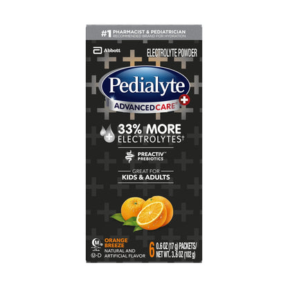Advancedcare plus Electrolyte Powder, Orange Breeze, 6 Powder Packets