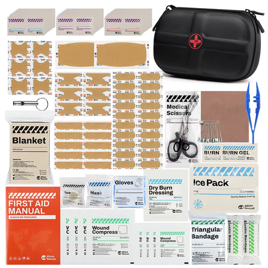 Waterproof Portable First Aid Kit - Emergency Medical Travel Care Kit for Home College Dorm Camping Hiking