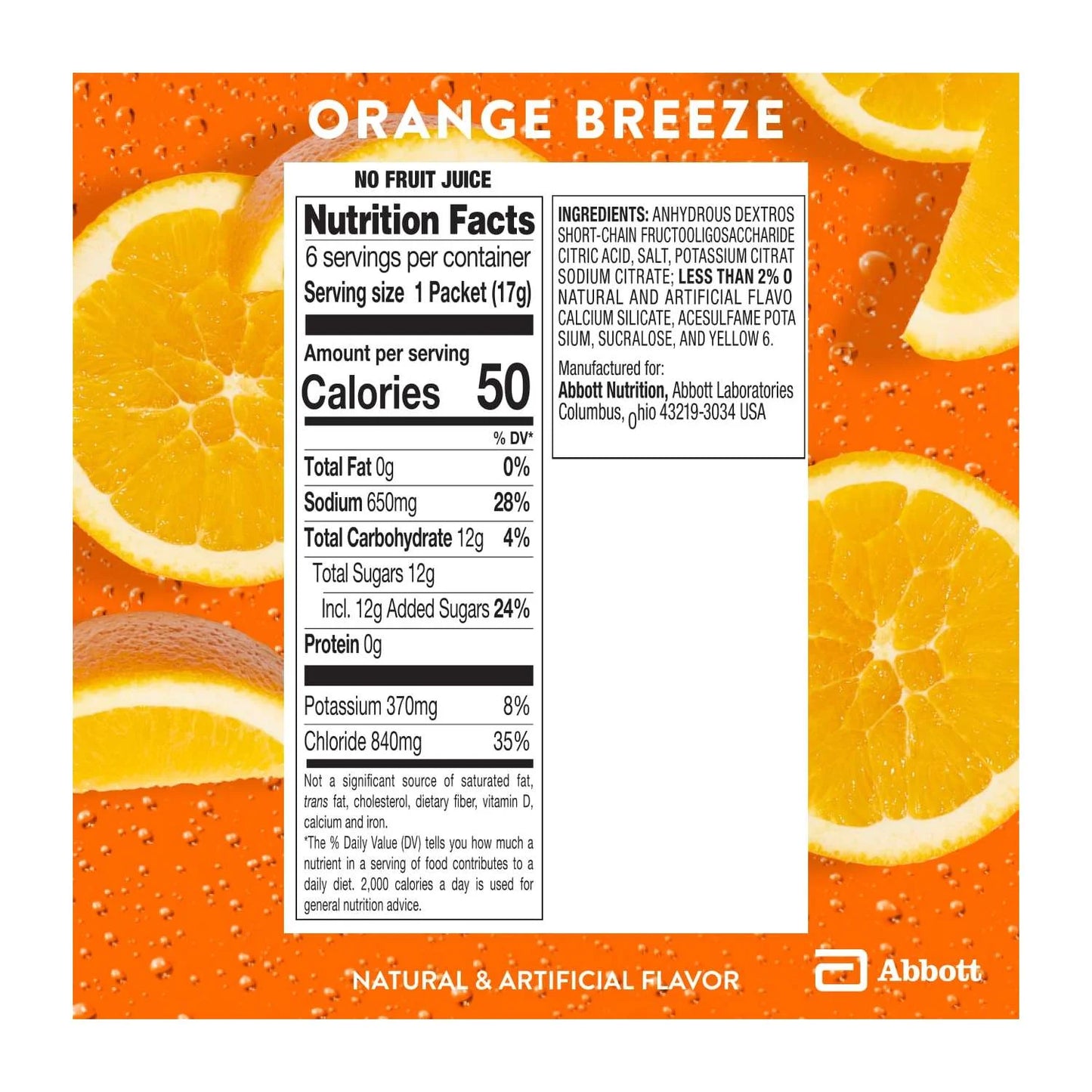 Advancedcare plus Electrolyte Powder, Orange Breeze, 6 Powder Packets