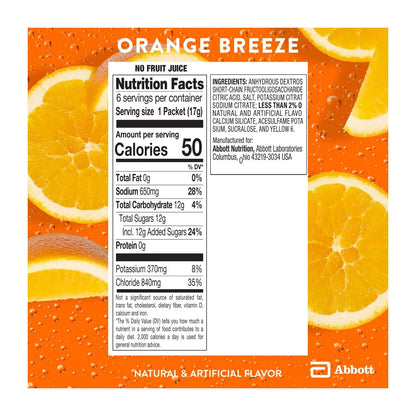 Advancedcare plus Electrolyte Powder, Orange Breeze, 6 Powder Packets