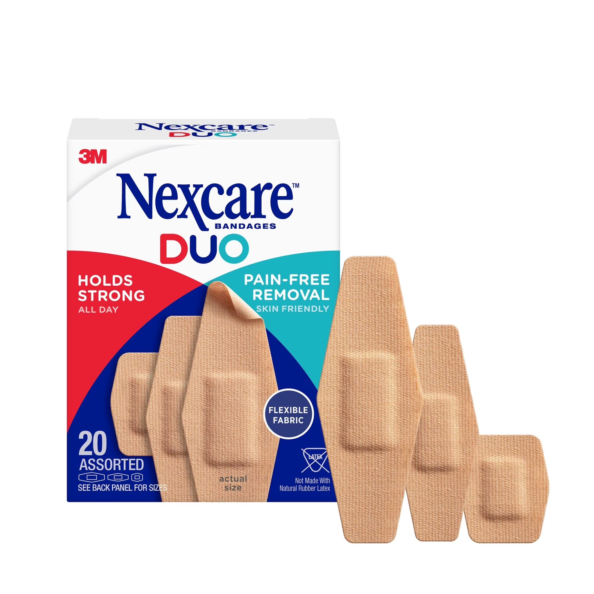 Duo Bandages and Waterproof Clear Banages, Assorted Sizes, 40 Count Total