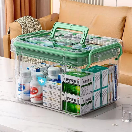 Household Multi-Layer Storage Box, Medicine Box, Medicine Compartment, Emergency Medical Box