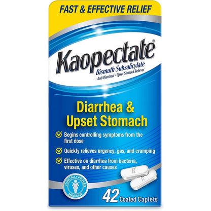 Multi-Symptom Anti-Diarrheal and Upset Stomach Reliever, 42 Count