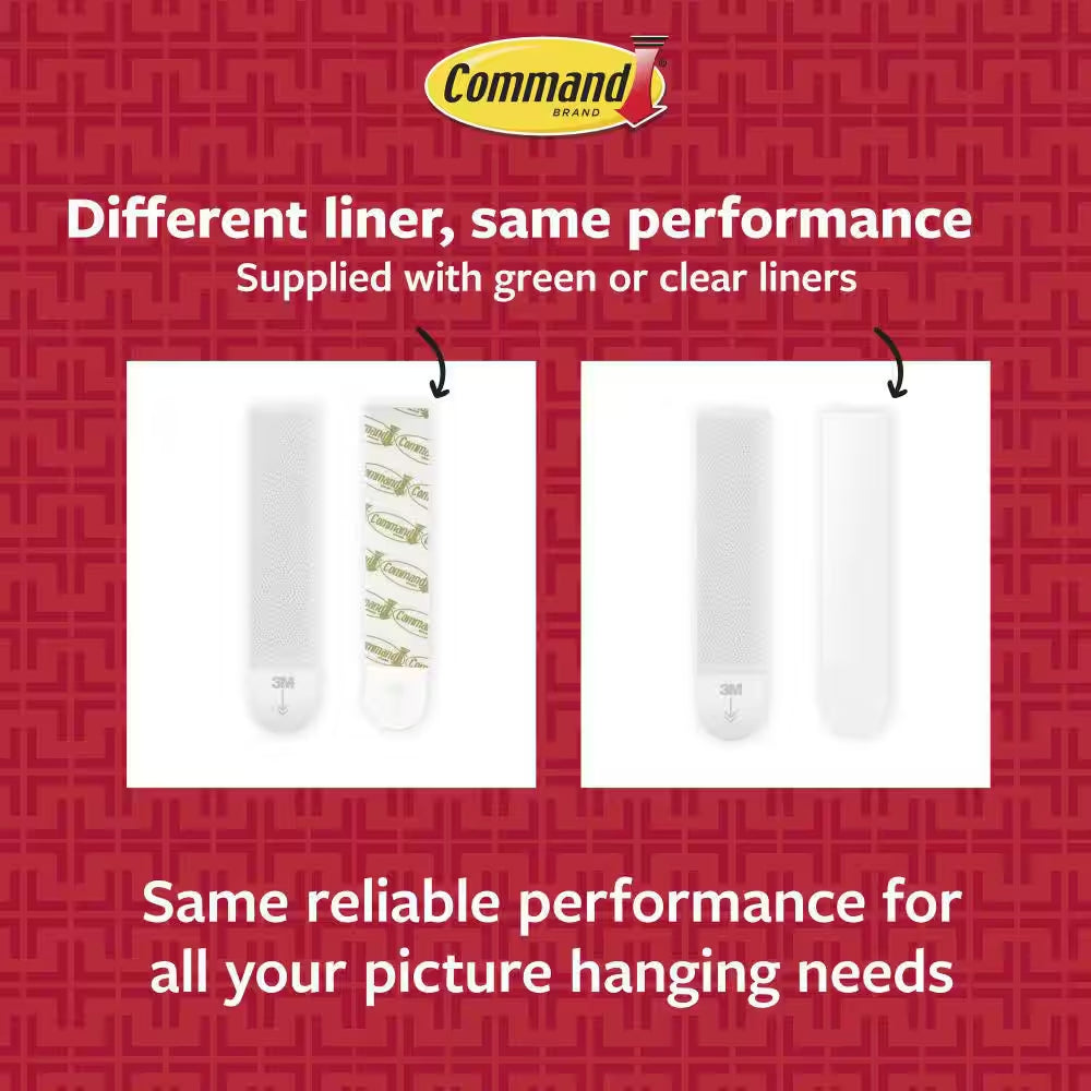 X-Large (20Lb) Picture Hanging Strips, White, 8 Pairs (16 Strips), Damage-Free Wall Hangers for Picture Frames