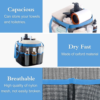 Attmu Mesh Shower Caddy for College Dorm Room Essentials, Hanging Portable Tote