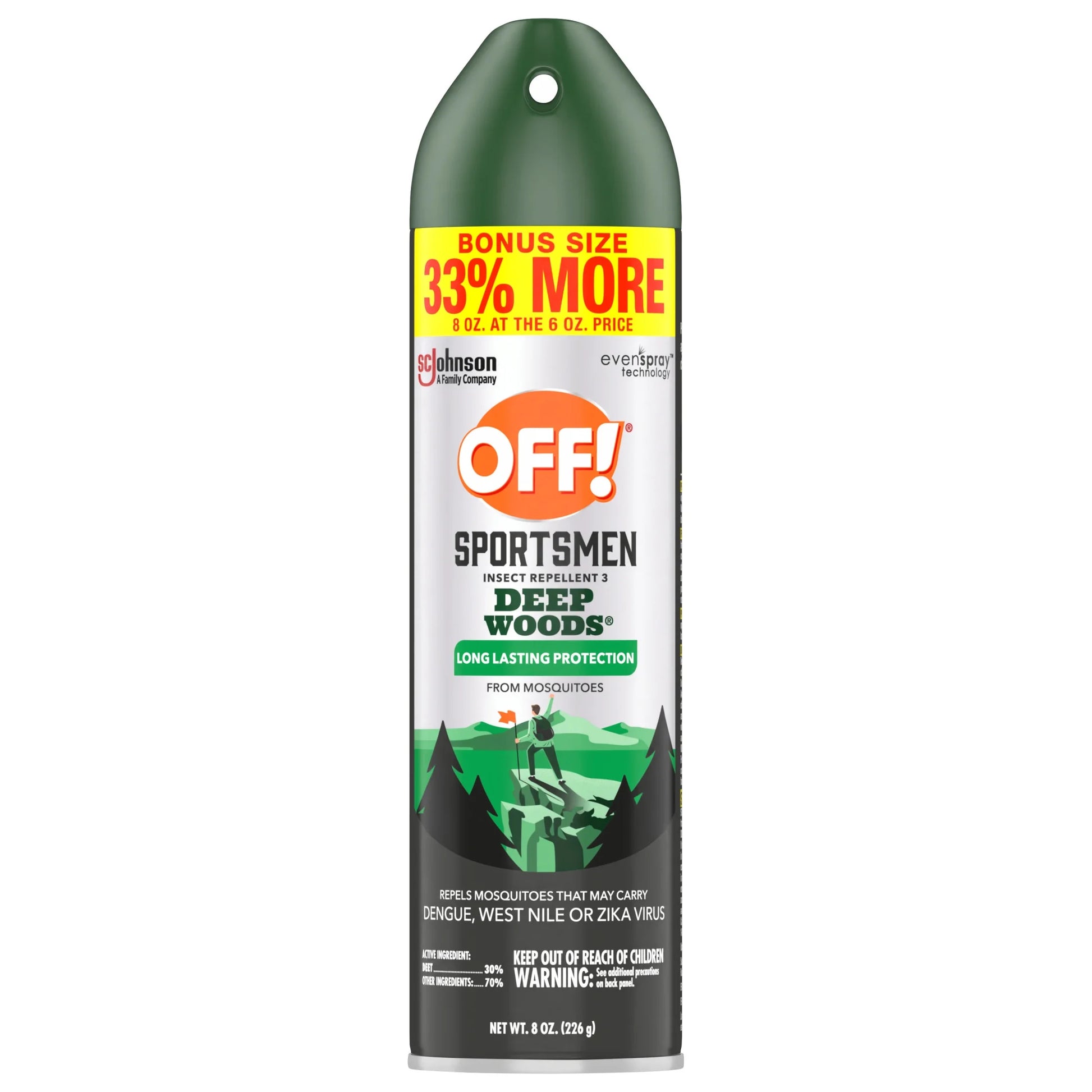 Sportsmen Deep Woods Insect Repellent 3, Sweat Resistant Mosquito & Bug Spray, 8 Oz