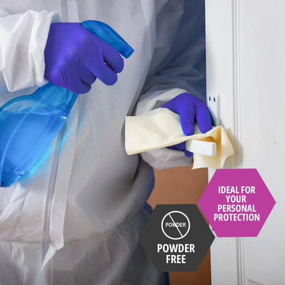 MED PRIDE Nitrile Medical Exam Gloves Large [Box of 50]- Disposable Powder Latex-Free Surgical Gloves for Doctors Nurses Hospital Home Use