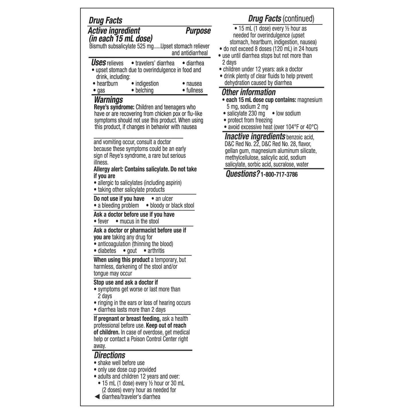 Bismol ULTRA Liquid, Fast 5-Symptom Stomach Relief, Upset Stomach Relief, 8 Oz
