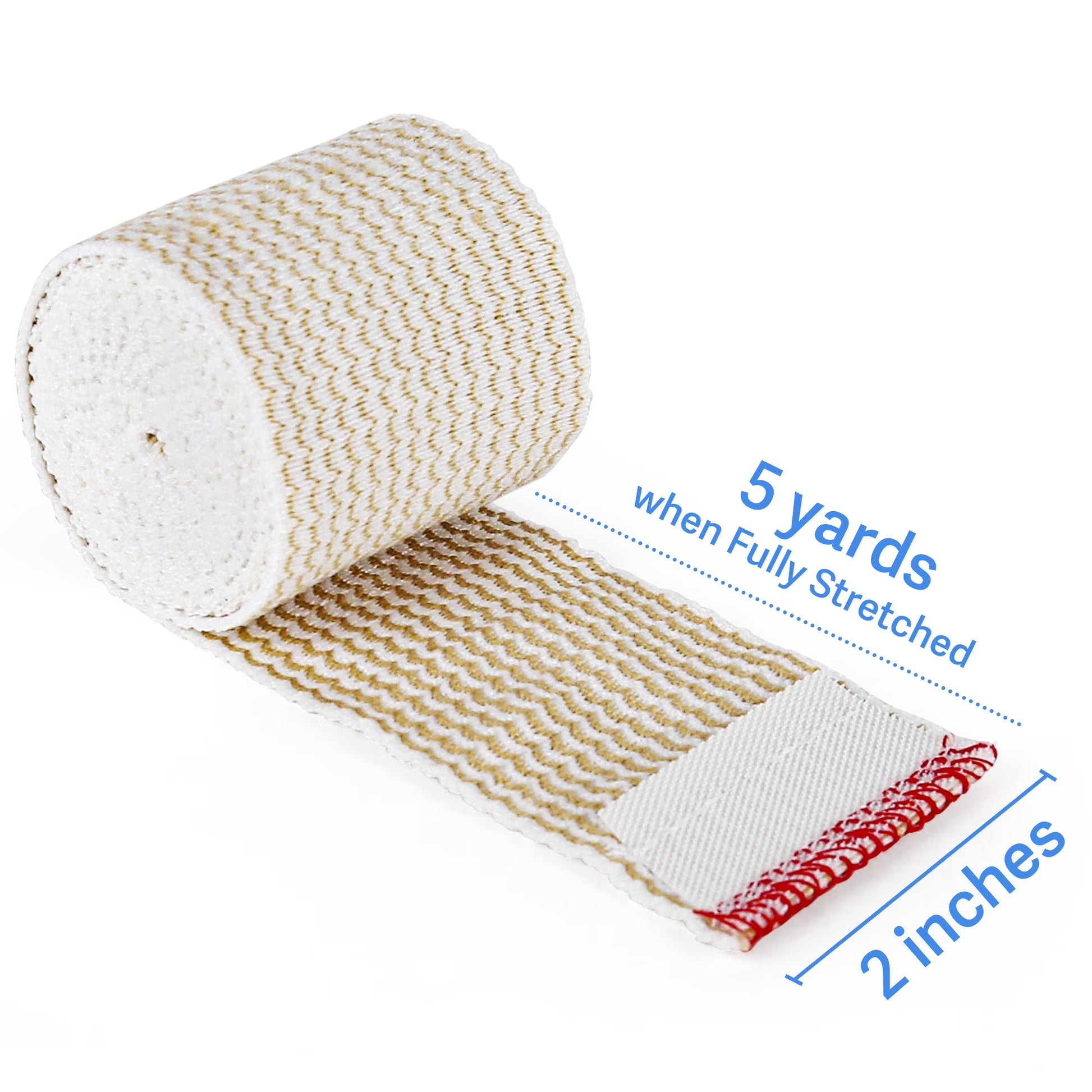 4 Pcs Cotton Elastic Bandage Wrap, 2 Inches X 15 Feet , Cotton Compression Bandages
